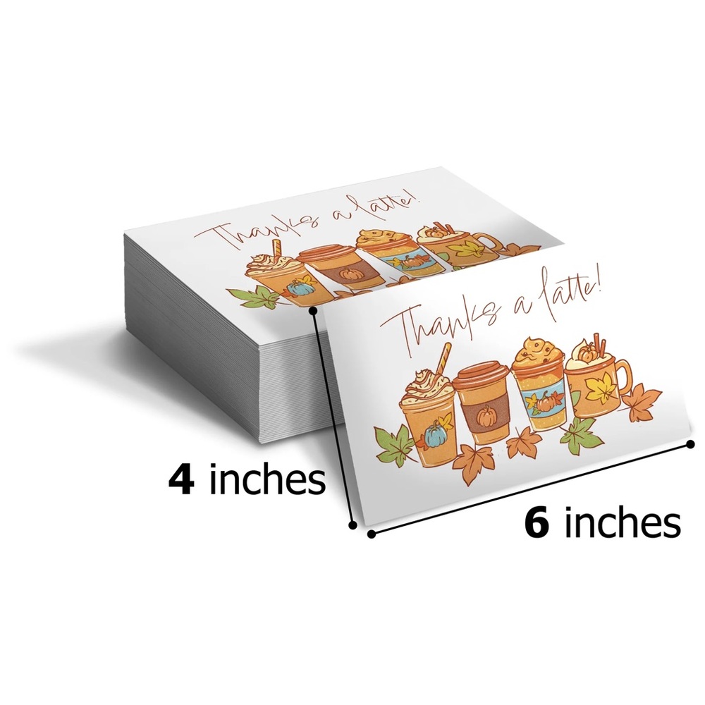 Thanks a Latte 4x6 Insert Cards Pack of 50 - Picture 1 of 7